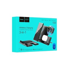Беспроводное зарядное устройство HOCO CQ2 3 в 1(15w)