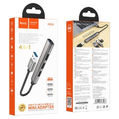 HUB адаптер Hoco HB26 (4in1)