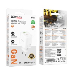 Сетевое зарядное устройство Borofone BN30 GaN PD45W + QC3.0  