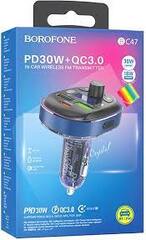 FM-модулятор с автомобильным Borofone BC47 PD30W + QC3.0